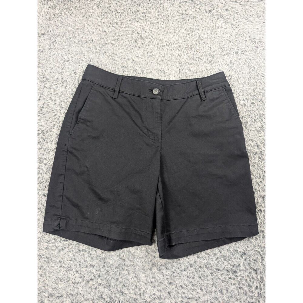 Tommy Bahama Shorts Womens 30 Black Chino Stretch Preppy Normcore Casual Mom - Picture 2 of 8